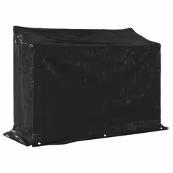 vidaxL Firewood Rack with Rain Cover 100.5x100.5x110.5 cm Galvanised Steel - 151 x 60.5 x 110.5 cm - Additional view 7