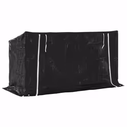 vidaxL Firewood Rack with Rain Cover 100.5x100.5x110.5 cm Galvanised Steel - 200.5 x 80.5 x 110.5 cm - Additional view 4