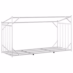 vidaxL Firewood Rack with Rain Cover 100.5x100.5x110.5 cm Galvanised Steel - 200.5 x 80.5 x 110.5 cm - Additional view 5
