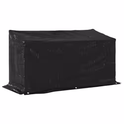 vidaxL Firewood Rack with Rain Cover 100.5x100.5x110.5 cm Galvanised Steel - 200.5 x 80.5 x 110.5 cm - Additional view 7