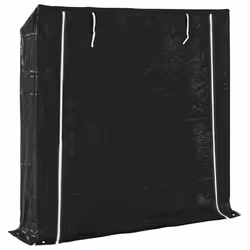 vidaxL Firewood Rack with Rain Cover 100.5x100.5x110.5 cm Galvanised Steel - 200 x 40 x 200 cm - Additional view 4