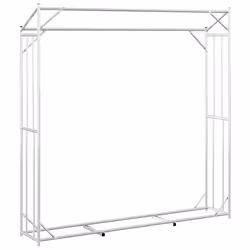 vidaxL Firewood Rack with Rain Cover 100.5x100.5x110.5 cm Galvanised Steel - 200 x 40 x 200 cm - Additional view 5