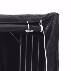 vidaxL Firewood Rack with Rain Cover 100.5x100.5x110.5 cm Galvanised Steel - 200 x 40 x 200 cm - Additional view 9