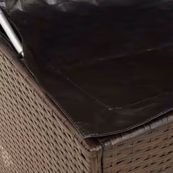 vidaXL Outdoor Cushion Box Brown 100x55x55.5 cm Poly Rattan cushion container - Additional view 7