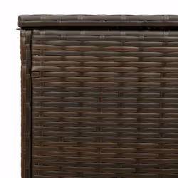 vidaXL Outdoor Cushion Box Brown 100x55x55.5 cm Poly Rattan cushion container - Additional view 8