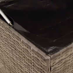 vidaXL Outdoor Cushion Box Grey 100x55x55.5 cm Poly Rattan cushion container - Additional view 7