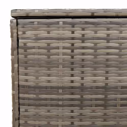 vidaXL Outdoor Cushion Box Grey 100x55x55.5 cm Poly Rattan cushion container - Additional view 8