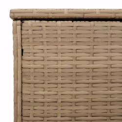 vidaXL Outdoor Cushion Box Beige 100x55x55.5 cm Poly Rattan cushion container - Additional view 8