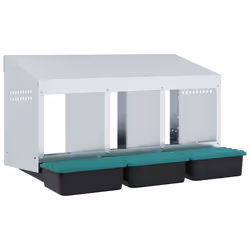 vidaXL Chicken Nesting Box  Compartment Wall-Mounted Galvanised Steel - 79.5 x 50 x 46 cm