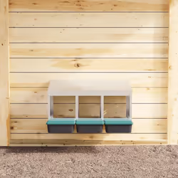 vidaXL Chicken Nesting Box  Compartment Wall-Mounted Galvanised Steel - 79.5 x 50 x 46 cm