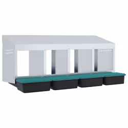 vidaXL Chicken Nesting Box 2 Compartments Wall-Mounted Galvanised Steel - 106 x 50 x 46 cm