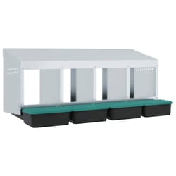 vidaXL Chicken Nesting Box 2 Compartments Wall-Mounted Galvanised Steel - 106 x 50 x 46 cm