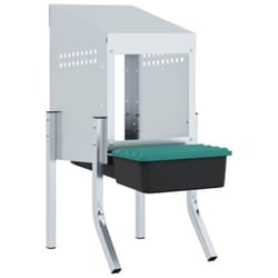 vidaXL Chicken Nesting Box Compartments with Legs Galvanised Steel - 30.5 x 50 x 63/68 cm
