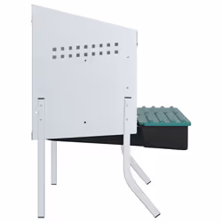vidaXL Chicken Nesting Box 4 Compartments with Legs Galvanised Steel - 57 x 50 x 63/68 cm - Additional view 5