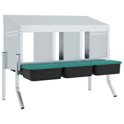 vidaXL Chicken Nesting Box Compartments with Legs Galvanised Steel - 83.5 x 50 x 63/68 cm