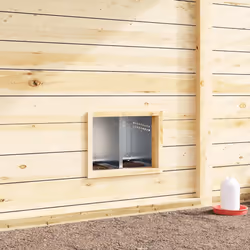 vidaXL Chicken Nesting Box 2 Compartments Wall-Mounted Galvanised Steel - 53 x 50 x 46 cm