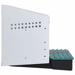 vidaXL Chicken Nesting Box 2 Compartments Wall-Mounted Galvanised Steel - 53 x 50 x 46 cm - Additional view 5