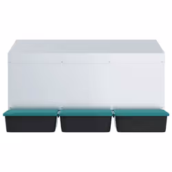 vidaXL Chicken Nesting Box 2 Compartments Wall-Mounted Galvanised Steel - 79.5 x 50 x 46 cm - Additional view 4