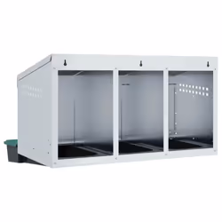 vidaXL Chicken Nesting Box 2 Compartments Wall-Mounted Galvanised Steel - 79.5 x 50 x 46 cm - Additional view 6