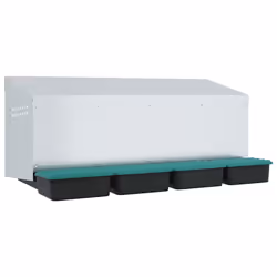 vidaXL Chicken Nesting Box 2 Compartments Wall-Mounted Galvanised Steel - 106 x 50 x 46 cm