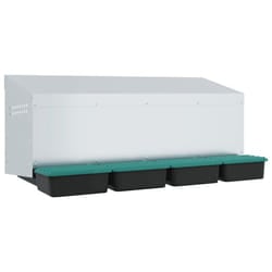 vidaXL Chicken Nesting Box 2 Compartments Wall-Mounted Galvanised Steel - 106 x 50 x 46 cm