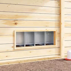 vidaXL Chicken Nesting Box 2 Compartments Wall-Mounted Galvanised Steel - 106 x 50 x 46 cm