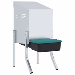 vidaXL Chicken Nesting Box Compartments with Legs Galvanised Steel - 30.5 x 50 x 63/68 cm
