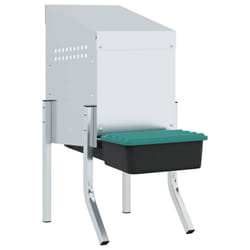 vidaXL Chicken Nesting Box Compartments with Legs Galvanised Steel - 30.5 x 50 x 63/68 cm