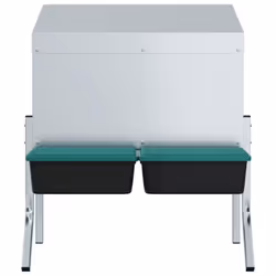 vidaXL Chicken Nesting Box 4 Compartments with Legs Galvanised Steel - 57 x 50 x 63/68 cm - Additional view 4