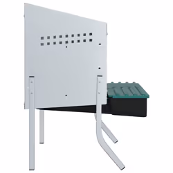vidaXL Chicken Nesting Box 4 Compartments with Legs Galvanised Steel - 57 x 50 x 63/68 cm - Additional view 5