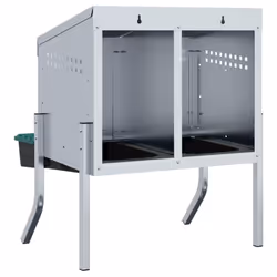 vidaXL Chicken Nesting Box 4 Compartments with Legs Galvanised Steel - 57 x 50 x 63/68 cm - Additional view 6