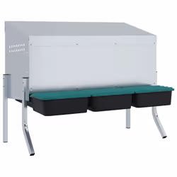 vidaXL Chicken Nesting Box Compartments with Legs Galvanised Steel - 83.5 x 50 x 63/68 cm