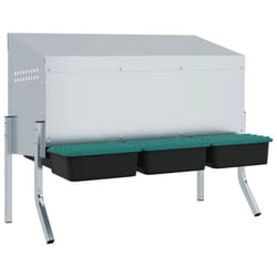 vidaXL Chicken Nesting Box Compartments with Legs Galvanised Steel - 83.5 x 50 x 63/68 cm