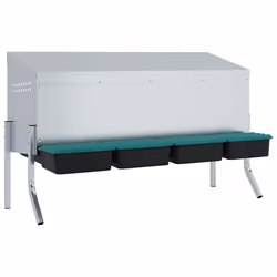vidaXL Chicken Nesting Box 4 Compartments with Legs Galvanised Steel - 110 x 50 x 63/68 cm