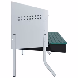 vidaXL Chicken Nesting Box 4 Compartments with Legs Galvanised Steel - 110 x 50 x 63/68 cm - Additional view 5