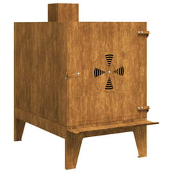 vidaXL Camping Stove 35x50x60 cm Corten Steel portable stove tent stove