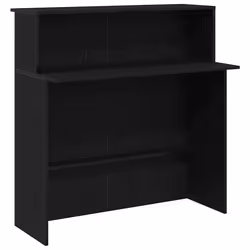vidaXL Reception Desk Artisan Oak 100x50x103.5 cm Engineered Wood - black