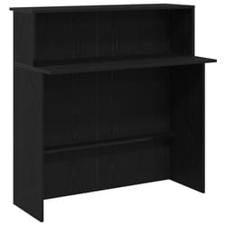 vidaXL Reception Desk Artisan Oak 100x50x103.5 cm Engineered Wood - black
