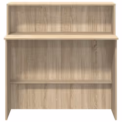 vidaXL Reception Desk Concrete Grey 100x50x103.5 cm Engineered Wood - sonoma oak - Additional view 4