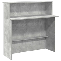 vidaXL Reception Desk Concrete Grey 100x50x103.5 cm Engineered Wood - concrete grey