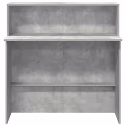 vidaXL Reception Desk Concrete Grey 100x50x103.5 cm Engineered Wood - concrete grey - Additional view 4