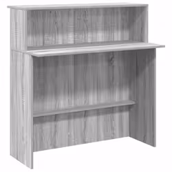 vidaXL Reception Desk Concrete Grey 100x50x103.5 cm Engineered Wood - grey sonoma