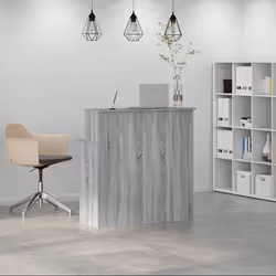 vidaXL Reception Desk Concrete Grey 100x50x103.5 cm Engineered Wood - grey sonoma