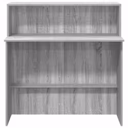 vidaXL Reception Desk Concrete Grey 100x50x103.5 cm Engineered Wood - grey sonoma - Additional view 4