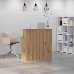 vidaXL Reception Desk Artisan Oak 100x50x103.5 cm Engineered Wood - artisan oak