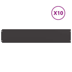 vidaXL Lawn Edgings 10 pcs Black 20x103 cm Cold-rolled Steel garden edging