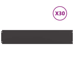 vidaXL Lawn Edgings 30 pcs Black 20x103 cm Cold-rolled Steel garden edging