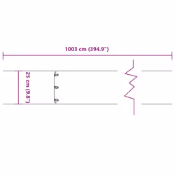 vidaXL Lawn Edgings 10 pcs Black 25x103 cm Cold-rolled Steel garden edging - Additional view 9