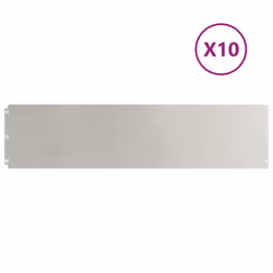 vidaXL Lawn Edgings 10 pcs 25x103 cm Stainless Steel garden edging