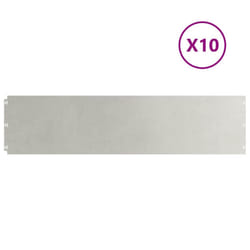 vidaXL Lawn Edgings 10 pcs 25x103 cm Stainless Steel garden edging
